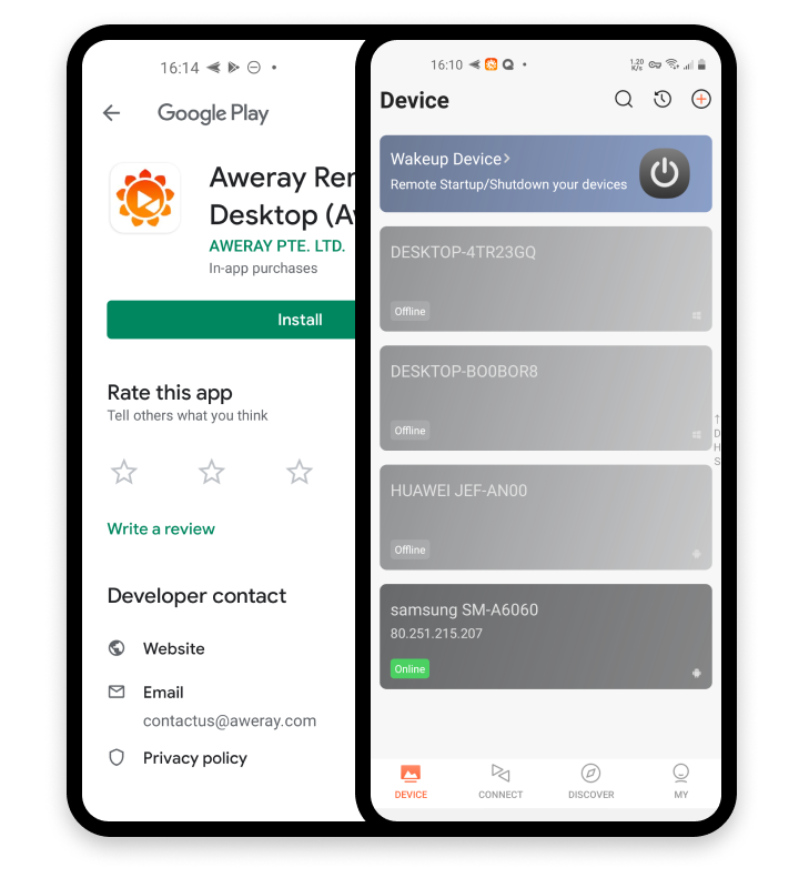 remote access app for Android to other devices